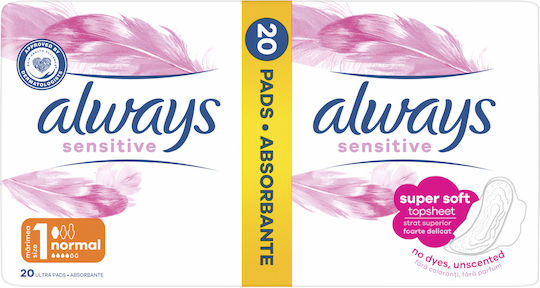 Always Sensitive Ultra Normal Plus Absorbante cu aripi Mărime 1 în Pachet dublu 2x10 buc