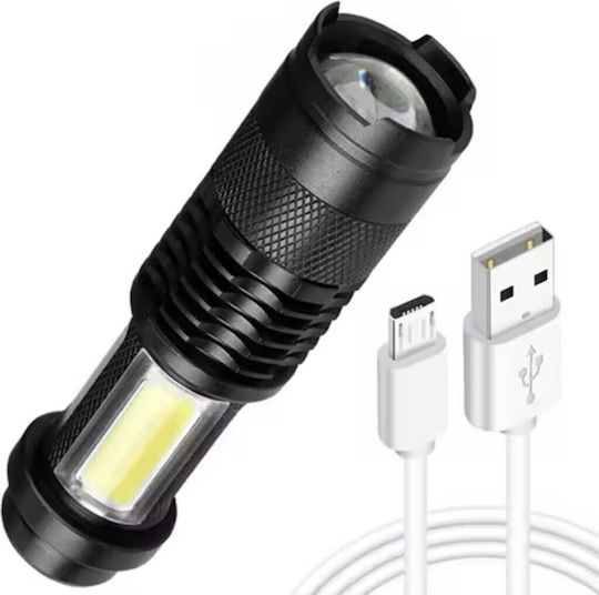 Rechargeable LED Flashlight with Maximum Brightness 800lm Mini