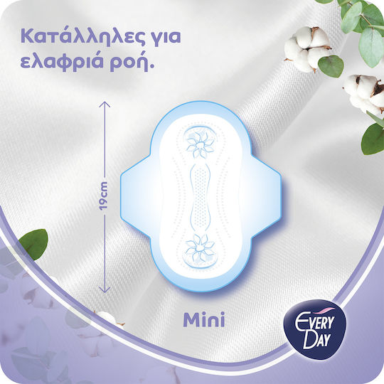 Every Day Sensitive With Cotton Mini Ultra Plus Σερβιέτες με Φτερά για Κανονική Ροή 4 Σταγόνες σε Διπλή Συσκευασία 2x9τμχ