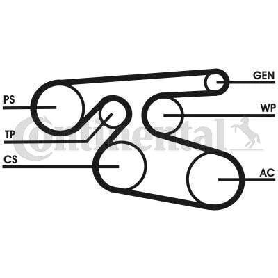 Contitech 7 Pk 2000 Multi-rib Belt