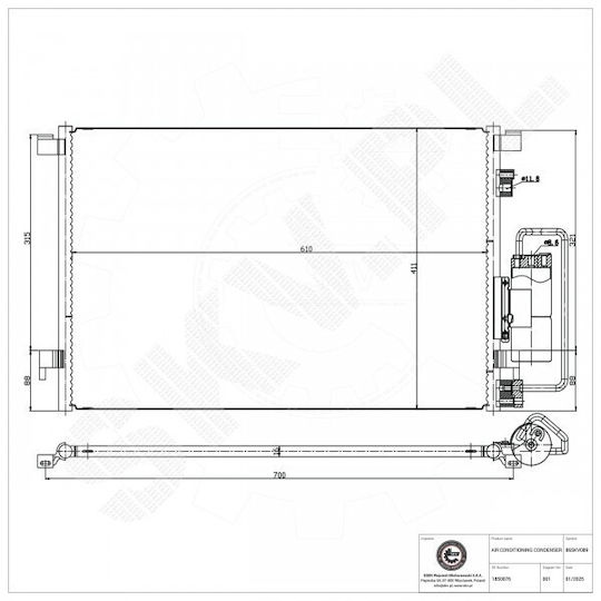 SKV Car Engine Radiator for Opel Signum / Vectra Fiat Croma