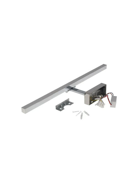 Horoz Electric Bathroom/Panel Wall Lamp with Integrated LED and Natural White Light Silver 8cm