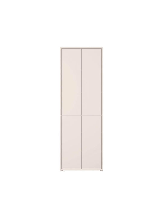 Δίφυλλη Ντουλάπα Μπεζ 75x35x215cm