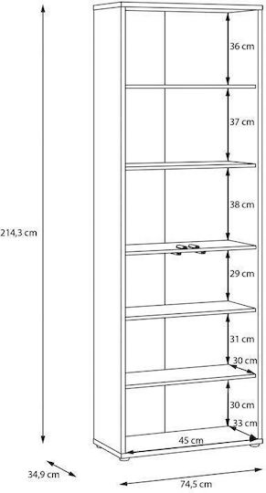 Zwei Türen Kinderkleiderschrank Beige 75x35x215cm