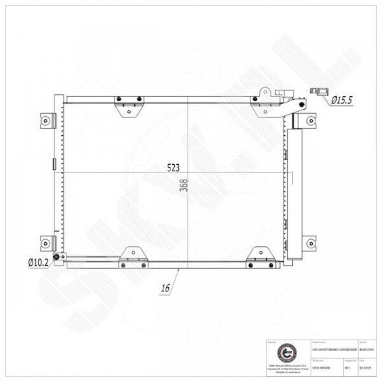 SKV Radiator de apă pentru auto pentru Suzuki Grand Vitara