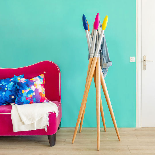 Pylones Wooden Multicolour Freestanding Coat Rack 63x63x165cm