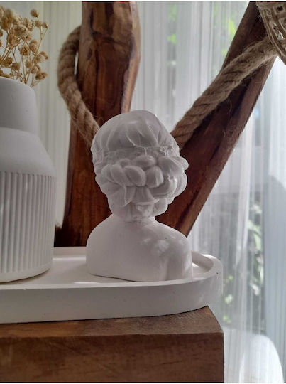 Stewehome Set of 3 Pieces Vases Female Figure Decorative Object Plate Oval Vase Bibelot Decorative Item White 10x11 Cm