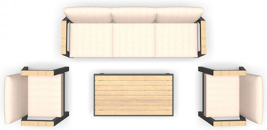 Outdoor Living Room Set 4 Pieces Anthracite with Pillows