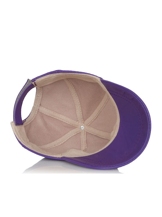 Leather Jockey Hat Mavrudis Mrdline 4910019 Light Purple Unisex