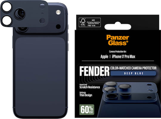 PanzerGlass Fender Προστασία Κάμερας Μεταλλικό Πλαίσιο Μπλε για το iPhone 17 Pro Max