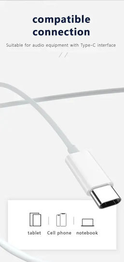 Jellico Ep2a In-ear Handsfree Ακουστικά με Βύσμα USB-C Λευκό