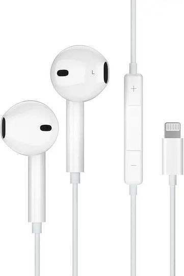 Jellico Ep2a Earbuds Handsfree Earphones with Lightning Plug White