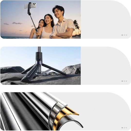 Orico Spv90 Selfie-Stick Handy-Stative Bluetooth mit Aufhelllicht Schwarz