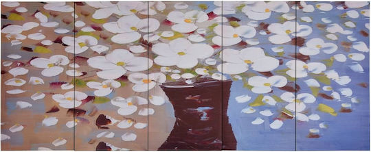 vidaXL Blumen auf Leinwand 150x60 cm