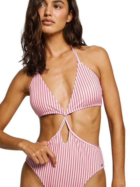 Swimsuit with Openings Pink