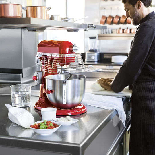 Kitchenaid Professional Κουζινομηχανή 325W με Ανοξείδωτο Κάδο 6.9lt Empire Red