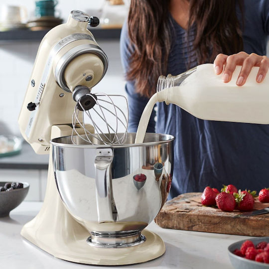 Kitchenaid Artisan Stand Mixer 300W with Stainless Bowl 4.8L White
