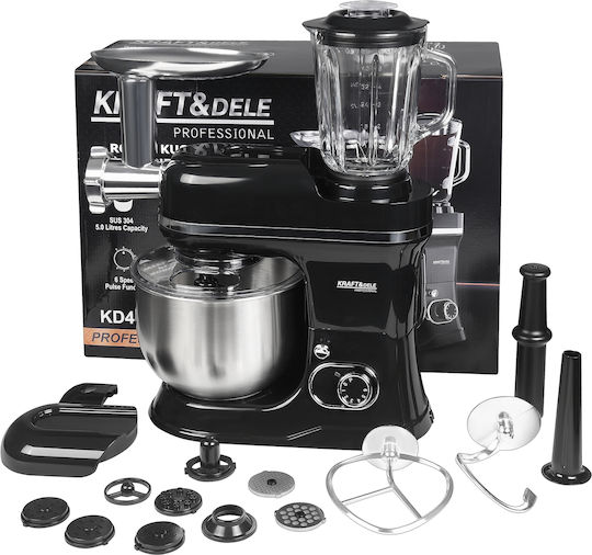 Kraft & Dele Stand Mixer 3000W with Stainless Bowl 5lt