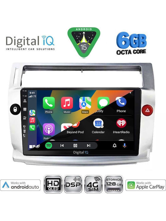 Digital IQ Car Audio System for Citroen C4 2004-2011 (Bluetooth/USB/WiFi/GPS/Apple CarPlay/Android Auto) with 9" Touch Screen