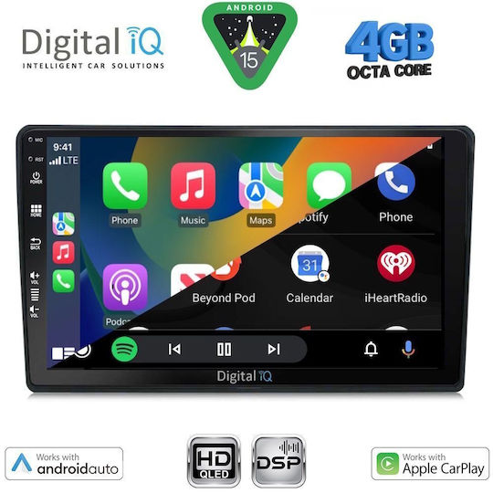 Digital IQ Car Audio System for Citroen C4 / DS4 Bluetooth USB WiFi GPS Apple CarPlay Android Auto with 10" Touch Screen