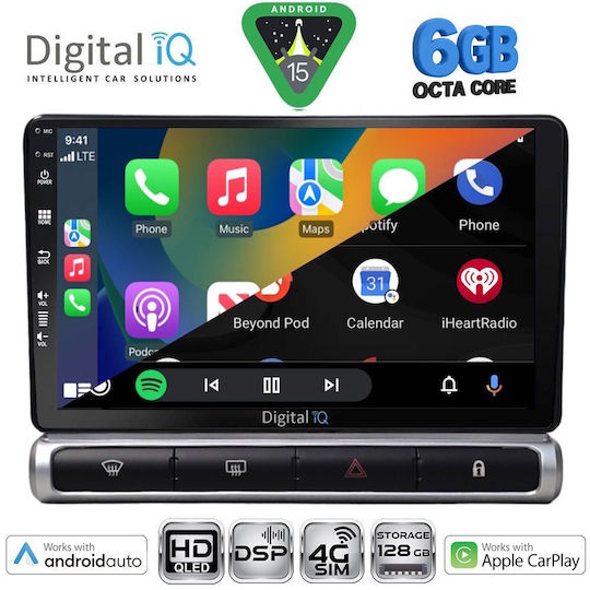 Digital IQ Car Audio System for Citroen C3 / DS3 Bluetooth USB WiFi GPS Apple CarPlay Android Auto with 9" Touch Screen
