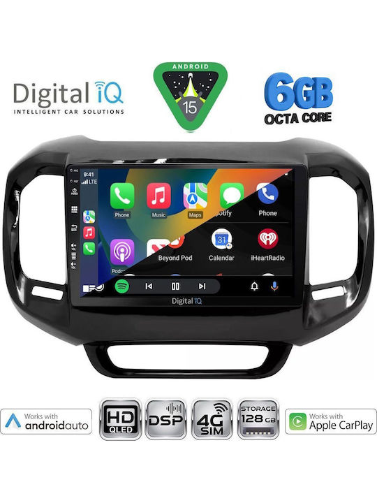 Digital IQ Car Audio System for Fiat Toro Bluetooth USB WiFi GPS Apple CarPlay Android Auto with 9" Touch Screen