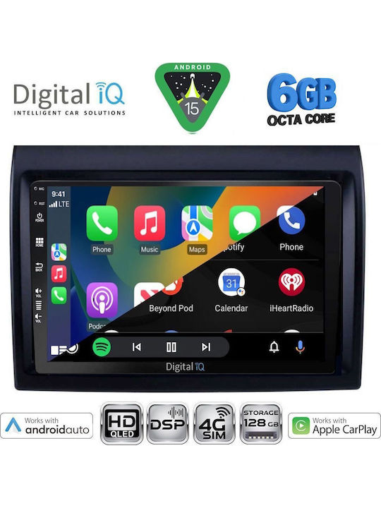 Digital IQ Car Audio System for Fiat Ducato 2006-2011 Bluetooth USB WiFi GPS Apple CarPlay Android Auto with 9" Touch Screen