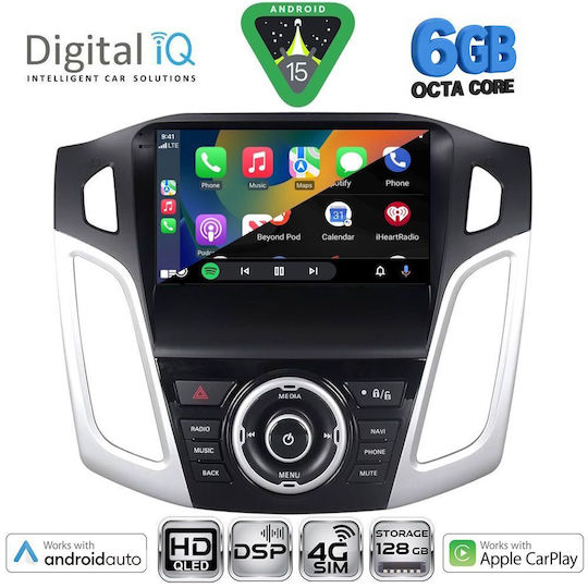 Digital IQ Ηχοσύστημα Αυτοκινήτου για Ford Focus 2011-2018 (Bluetooth/USB/WiFi/GPS/Apple-Carplay/Android-Auto) με Οθόνη Αφής 9"