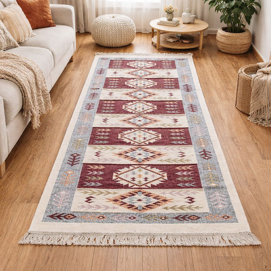 Kotonia Home Χαλί Διάδρομος Μπορντό 80x300cm