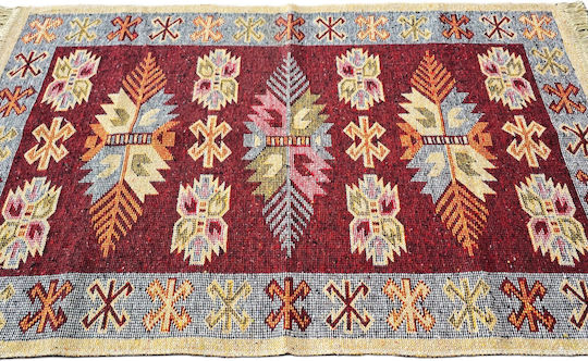 Kotonia Home Wohnzimmer Teppich Rechteckig Burgundisch 60x90cm
