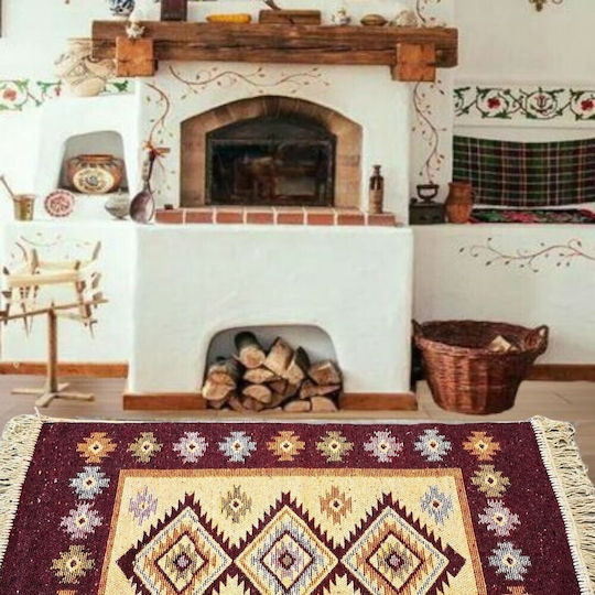 Kotonia Home Rectangular Burgundy Rug 60x90cm