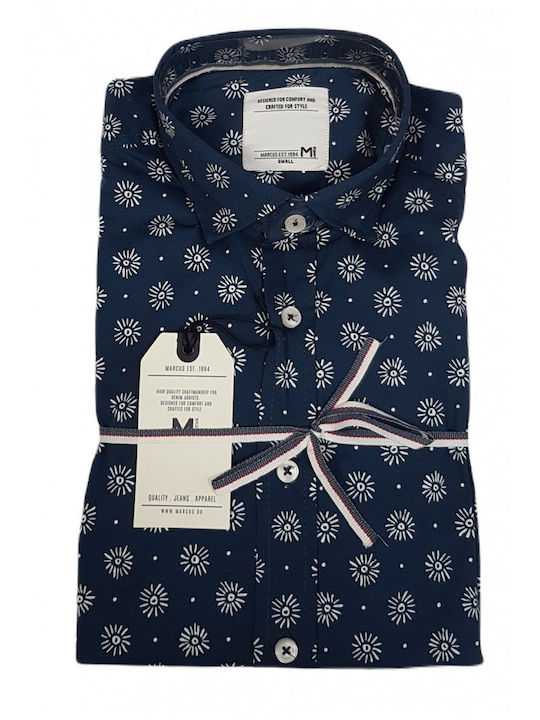 Μακρυμάνικo Πουκάμισο Floral Navy Μπλε