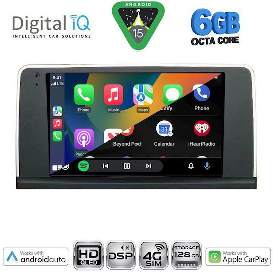 Digital IQ Car Audio System for BMW Series 3 2012-2018 Bluetooth USB WiFi GPS Apple CarPlay Android Auto with 9" Touch Screen