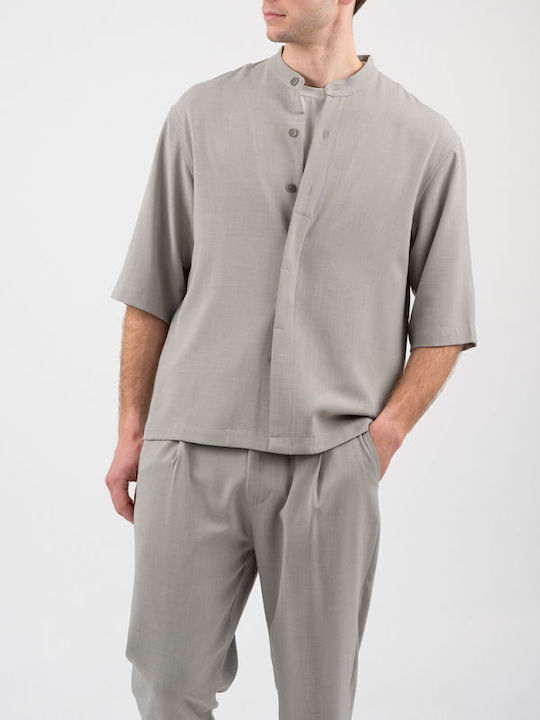 300 Μακρυμάνικo Overshirt Γκρι