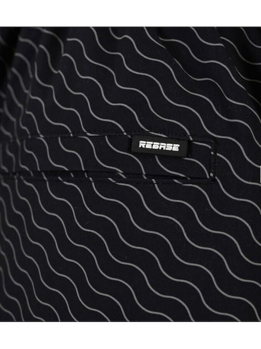 Men's Swimwear Bermuda Black With Patterns