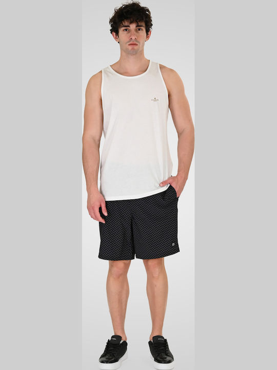 Men's Swimwear Bermuda Black With Patterns