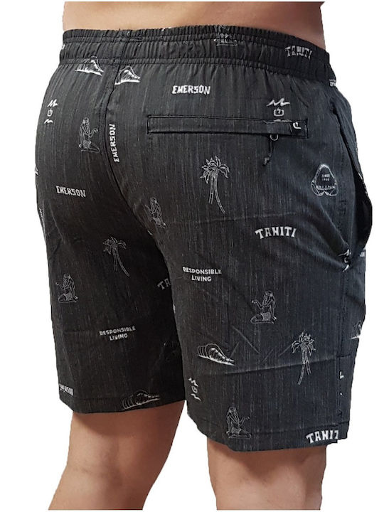 Men's Swimwear Shorts Black With Patterns