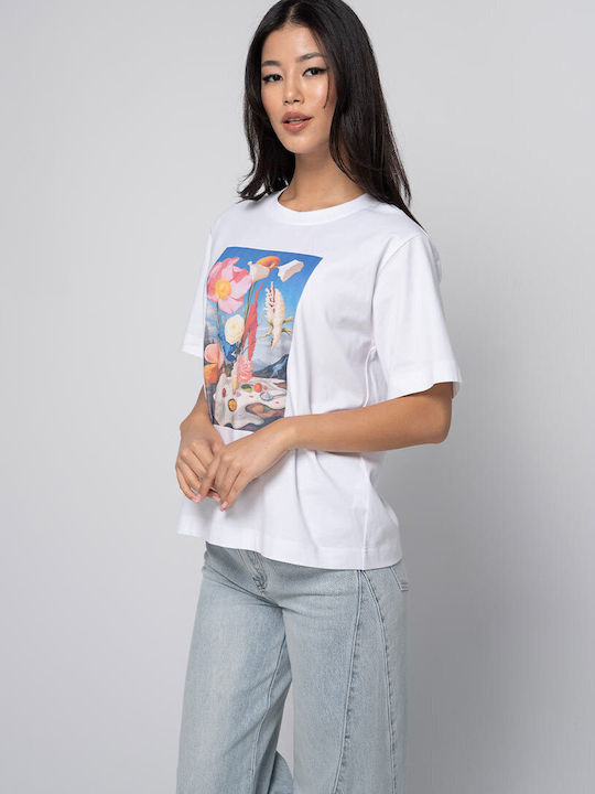 Devon Tricou Damă Alb