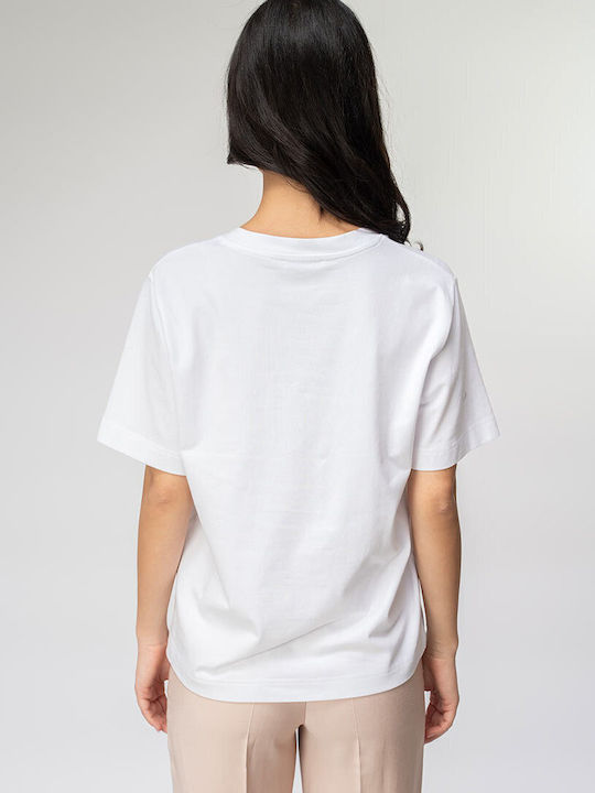 Beth Tricou Damă Floral Alb