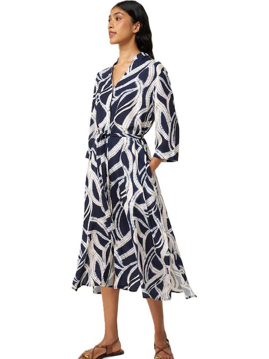 Sommer Midi Wickel Damenkleid aus Popeline