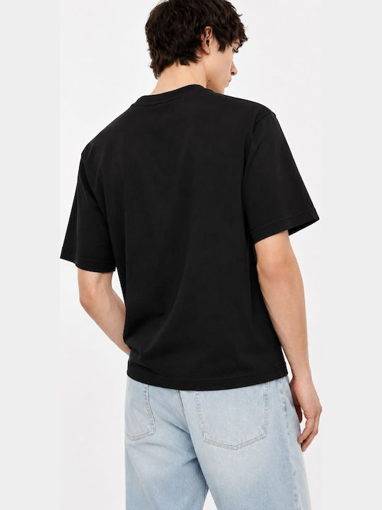 Kurzarm Herrenbluse Schwarz