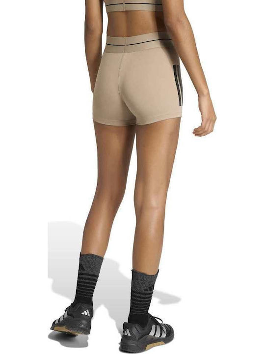 adidas Women's High Waist Shorts Brown