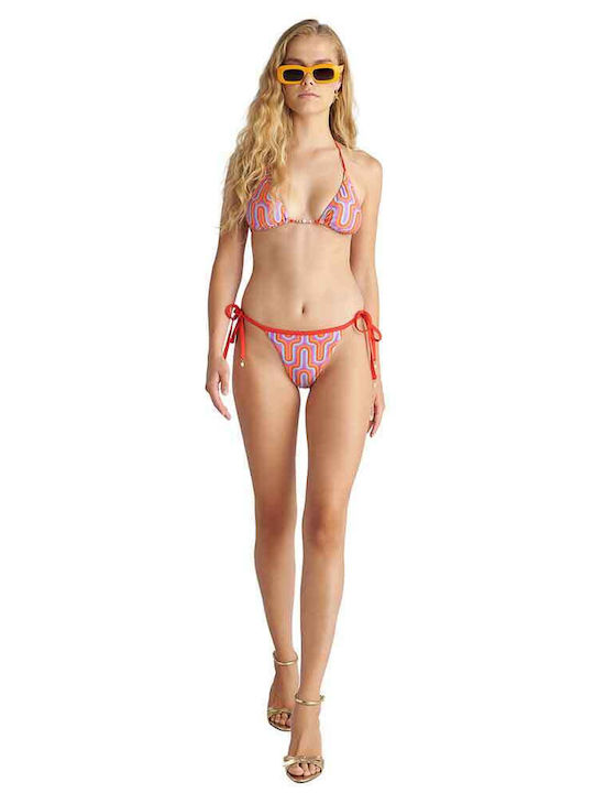 Bikini Τριγωνάκι C Cup με Ενίσχυση Κόκκινο