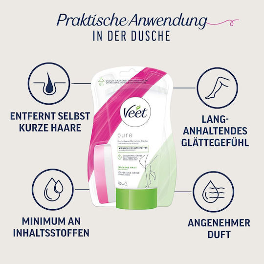 Veet Pure Κιτ Αποτρίχωσης για Πόδια 150ml