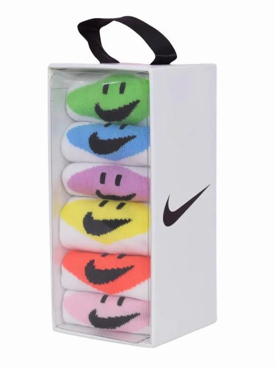 Nike Παιδικά Σοσόνια Smiley Soft Pink 6 Ζευγάρια