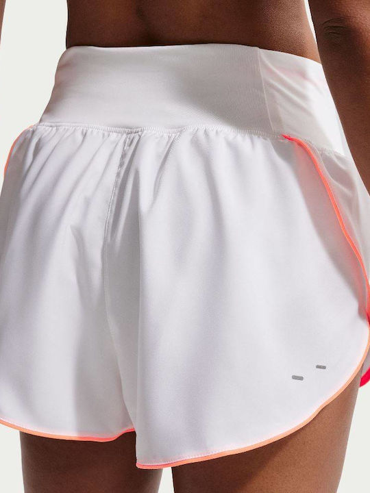 Nike Swoosh Swoosh Women's Shorts Dri-Fit White / Black / Orange