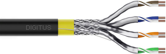 Digitus S/FTP Cat.7a (10Gbps) Мрежов Кабел Ethernet 50м Черен