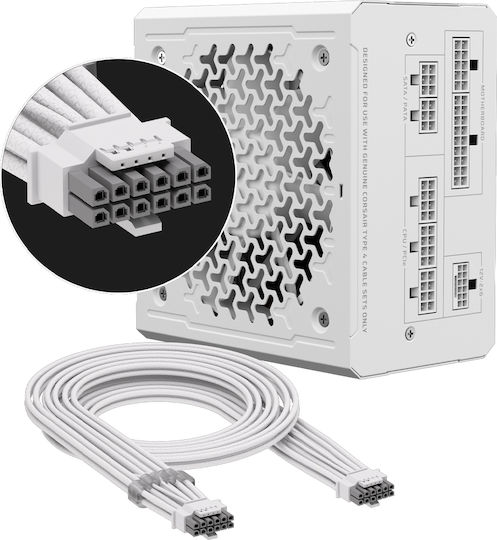 Corsair RMe Series RM750e 750W White Computer Power Supply Full Modular 80 Plus Gold