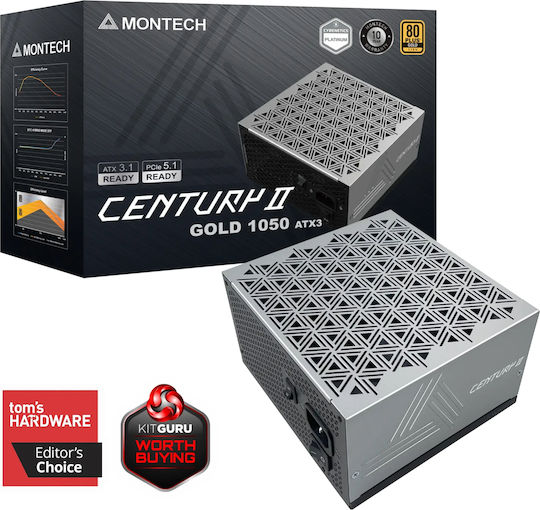 Montech Century II 1050W Gri Sursă de Alimentare Calculator Complet modular 80 Plus Gold