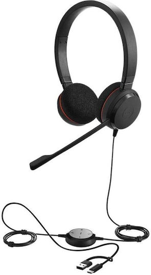 Jabra Evolve 20 SE On Ear Căști Multimedia cu microfon și conexiune USB-A / USB-C